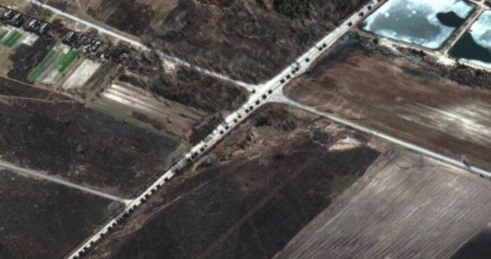 Сателитни снимки показват, че големият руски конвой, който от миналата