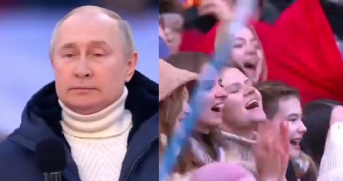 Владимир Путин беше отрязан по време на обръщение към огромен