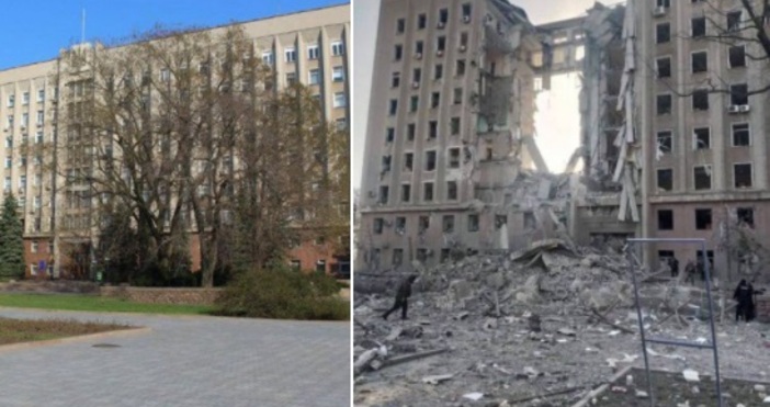 Ракета удари сградата на областната администрация в украинския град Николаев В