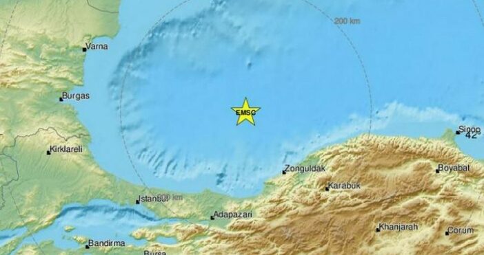 Ново земетресение в близост разлюля Черноморието .Земетресение се усети във