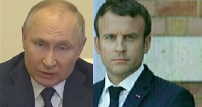 Френският президент Еманюел Макрон призова днес руския си колега Владимир