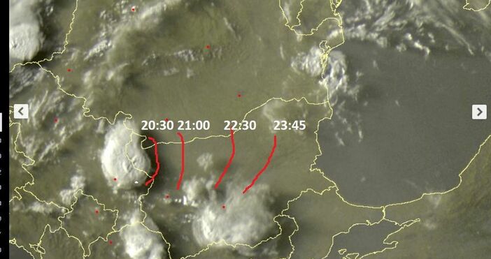 Изображение Meteo BalkansСилна буря приближава СЗ България Очакваме бурята да се