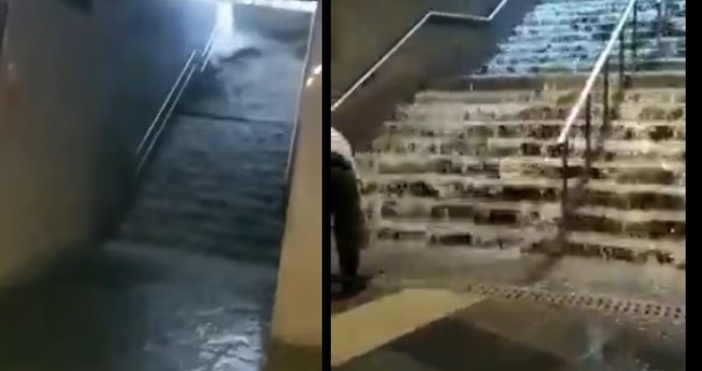  Проливен дъжд в София Наводнени са улиците в центъра  Общо 6 екипа