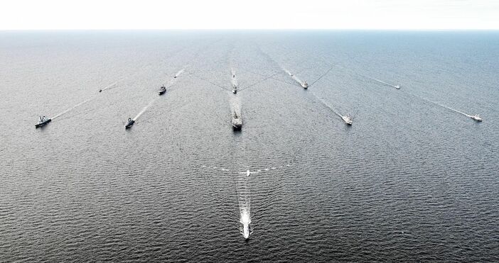 Съюзниците и партньорите на NATO с мащабно учение в Балтийско море.Четиринадесет