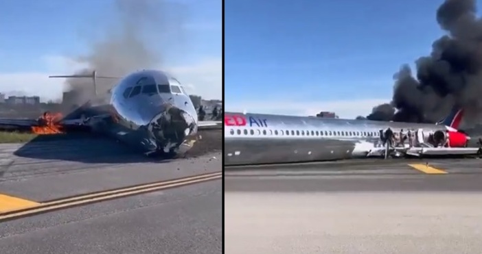 Самолет, превозващ повече от 100 пътници, кацна аварийно на летището
