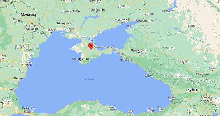 Гугъл мапсВойната достигна окупирания от Русия Крим. Най-малко четири експлозии са