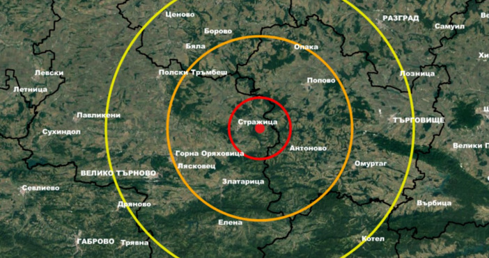 Земетресение с магнитуд 3 3 по Рихтер е регистрирано край Стражица