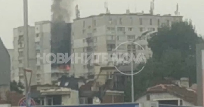 Голям пожар в блок в София, съобщава Нова тв.Огънят е