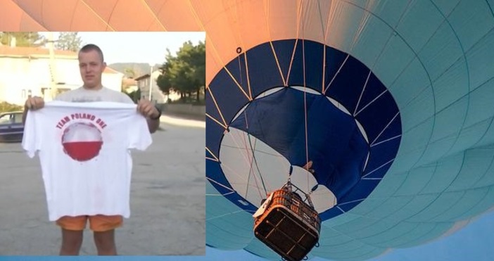 Екип полски летци с балон е паднал в землището на