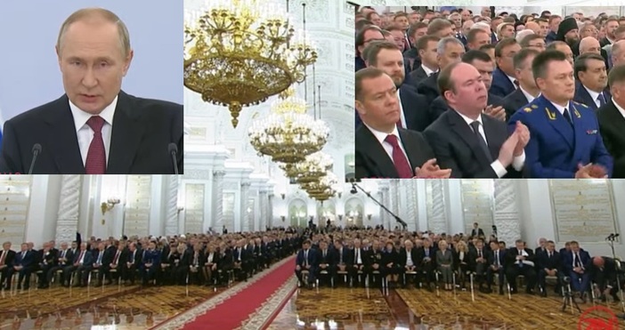 Започна официалната церемония, на която президентът Владимир Путин обявява присъединяването