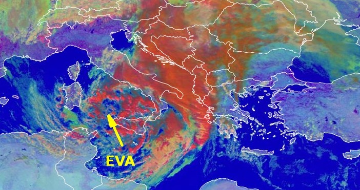 Снимки Циклонът EVA е причината за усложнената синоптична обстановка в Гърция