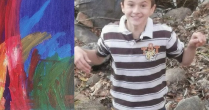 Бащата на изчезналия 12-годишен Александър, публикува снимки на картини, които