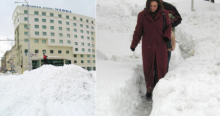 Снимка: Спомен отпреди 17 години, когато във Варна валя и трупа сняг