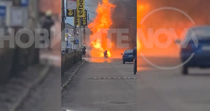 Цистерна с гориво пламна насред центъра на Костинброд Инцидентът е станал
