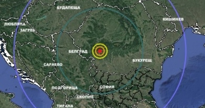 илюстрация Сеизмологична служба БАНЗеметресението, станало днес в Румъния, е най-силното за