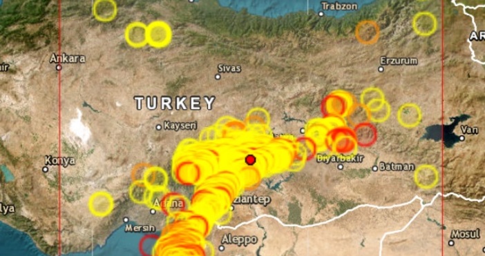Ново земетресение е станало преди минути в Турция.Регистрирано е в