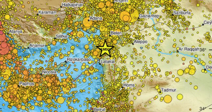Европейският средиземноморски сеизмологичен център регистрира ново земетресение с магнитуд 4,4