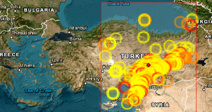 Ново земетресение е станало преди малко в Турция в района