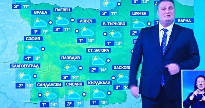   Утре облачността над България ще е променлива а температурите