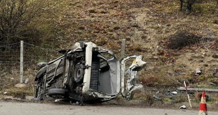 Кола се преобърна на магистрала Тракия Инцидентът е станал на 51 ия