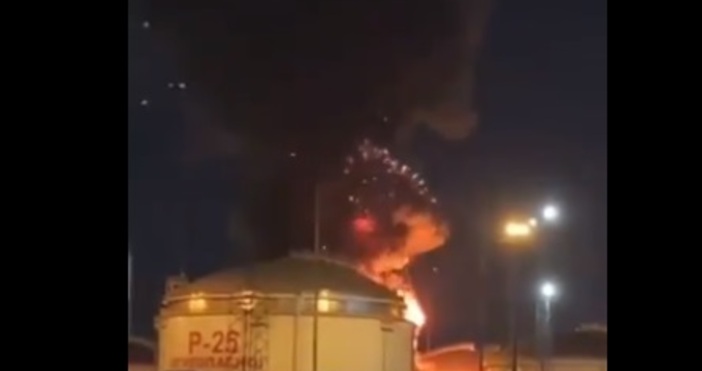 Петролна база е подпалена в сряда сутринта в близост до