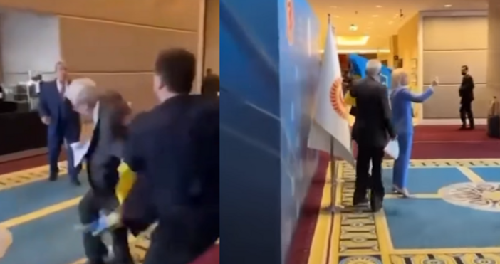 Украински делегат удари с юмрук в лицето руски делегат по