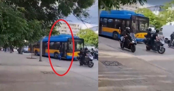 Моторист потроши врата на тролей в центъра на София предава Нова Извършителят