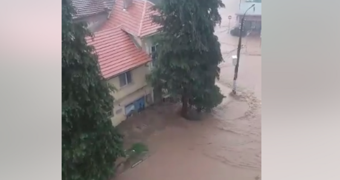 Кадри от потопа в Берковица публикуват хората. Местните показват не самом