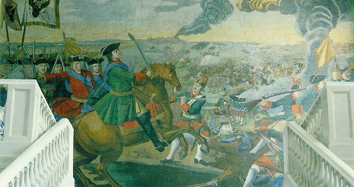 На 27 юни 1709 г руският цар Петър I разбива