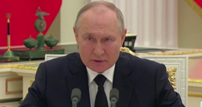 Стопкадър бТВПутин проговори за бунта на Вагнер.Руският президент Владимир Путин