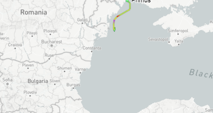 Корабът Примус отплавал вчера от Одеса отново се движи Товй вече