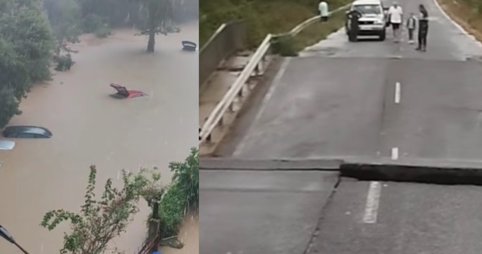 Срутил се е мост в Царево Клипът пусна Метео България Към момента