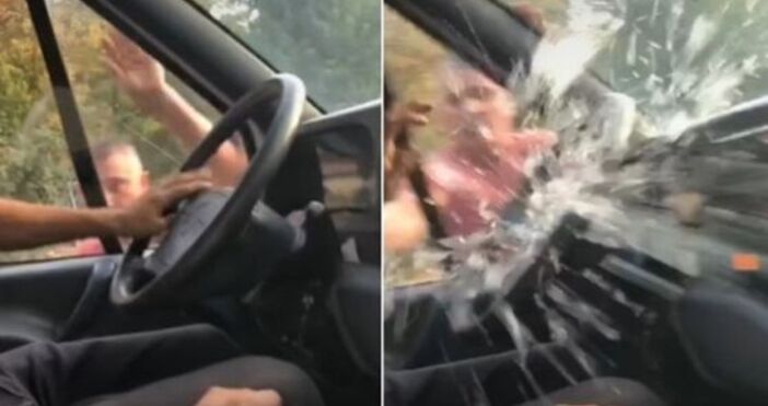 Шофьор пострада, след като агресивен мъж разби с ръце стъкло