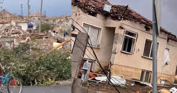 Апокалиптична е катастрофата в село Лъвино, Исперих.Там вилня торнадо.Още не