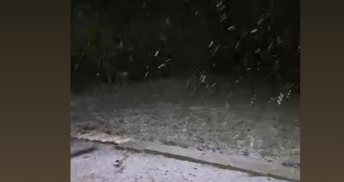 Стопкадър и видео ФБ Метео БалкансСняг започна да вали в Североизточна