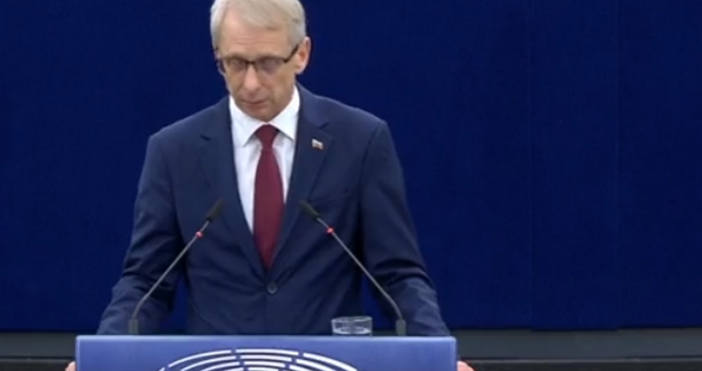 Премиерът Николай Денков днес изнесе реч пред ЕП в  Страсбург В