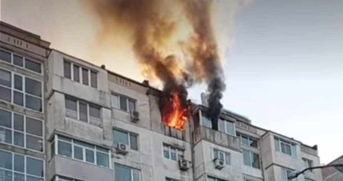 Пожар горя вчера в апартамент в блок в жк Владислав