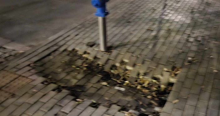 Снимки ПетелЧисто нов тротоар в центъра на Варна пропадна видя
