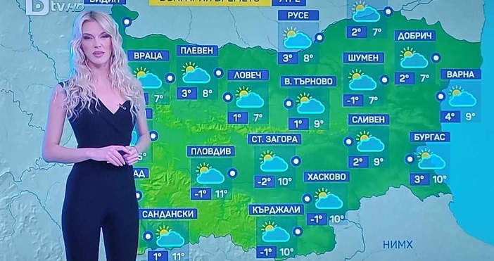 Синоптичката на БТВ Натали Трифонова даде прогнозата за времето за