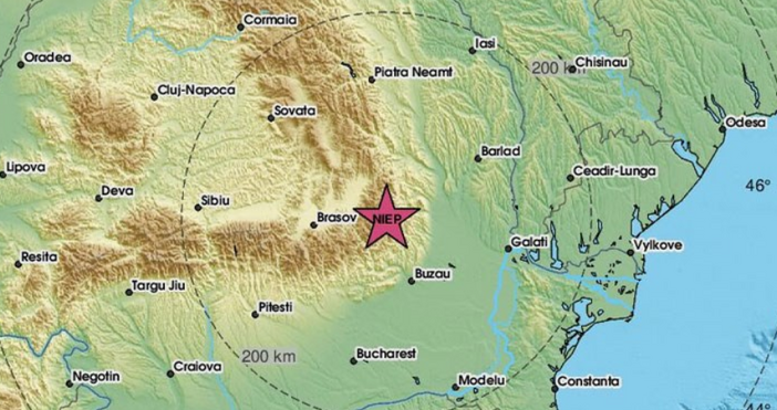 Трус разлюля земята до България.Земетресение от 3.4 по Рихтер удари Румъния в 16:59 ч. местно време.Това