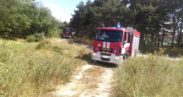 Голям пожар гори между старозагорските села Радиево и Бял извор