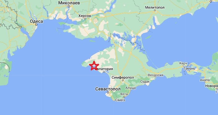 Гугъл мапсУкрайна съобщи че е унищожила руски военен кораб в