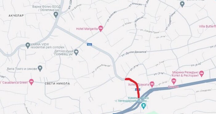 Карта Пресцентър Община ВарнаВ следващите седмици ще бъде затворена част