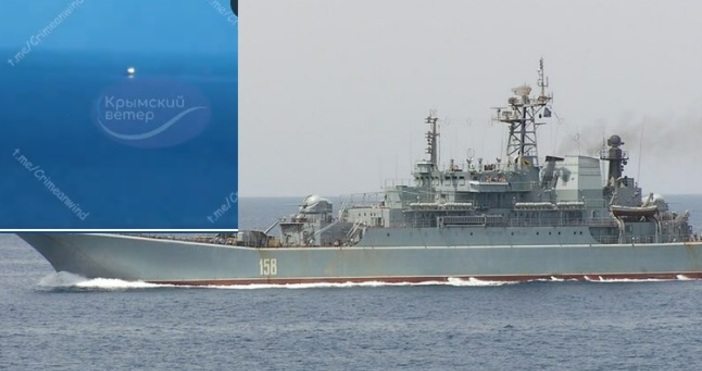 В Черно море е атакуван руският голям десантен кораб Цезар