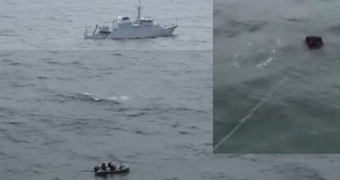 Продължава операцията по обезвреждането на морската мина в морето край
