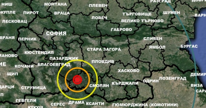 Две земетресения тази нощ в България И двете отново са в
