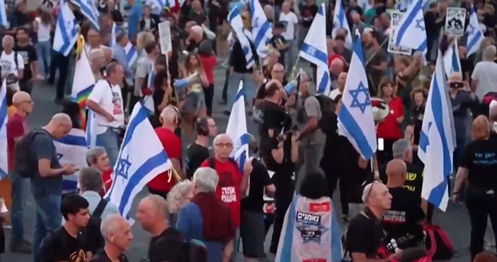Стопкадър Нова ТвНедоволството от премиера на Израел става по голямо Стотици хиляди