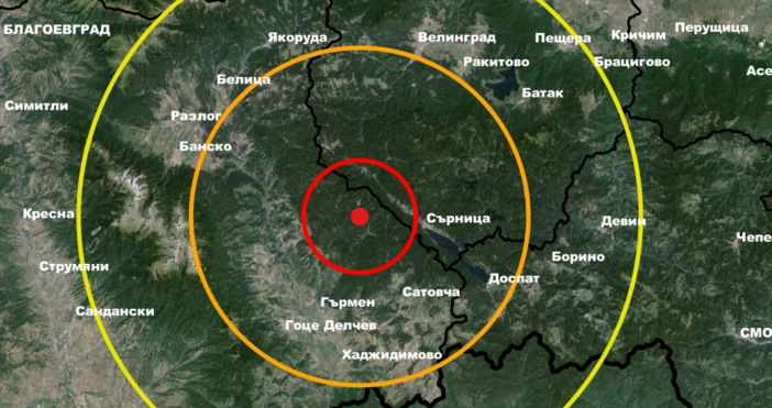 Земетресение е регистрирано тази нощ в  2:52 часа в България.Епицентърът е