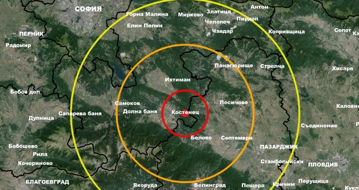 Земетресение с магнитуд 2 3 по Рихтер е регистрирано на 27 км