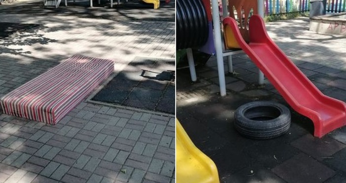 Детска площадка във Варна се превърна в сметище или нещо